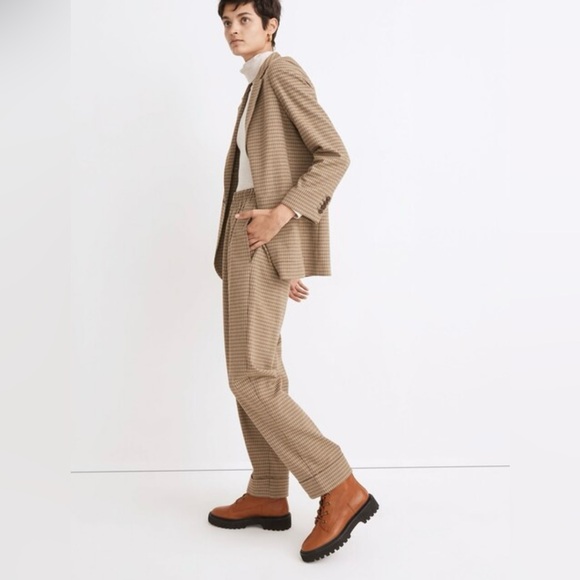 Huston Pull-On Tapered Pants in Zander Gingham Plaid, Sz M - Picture 3 of 14